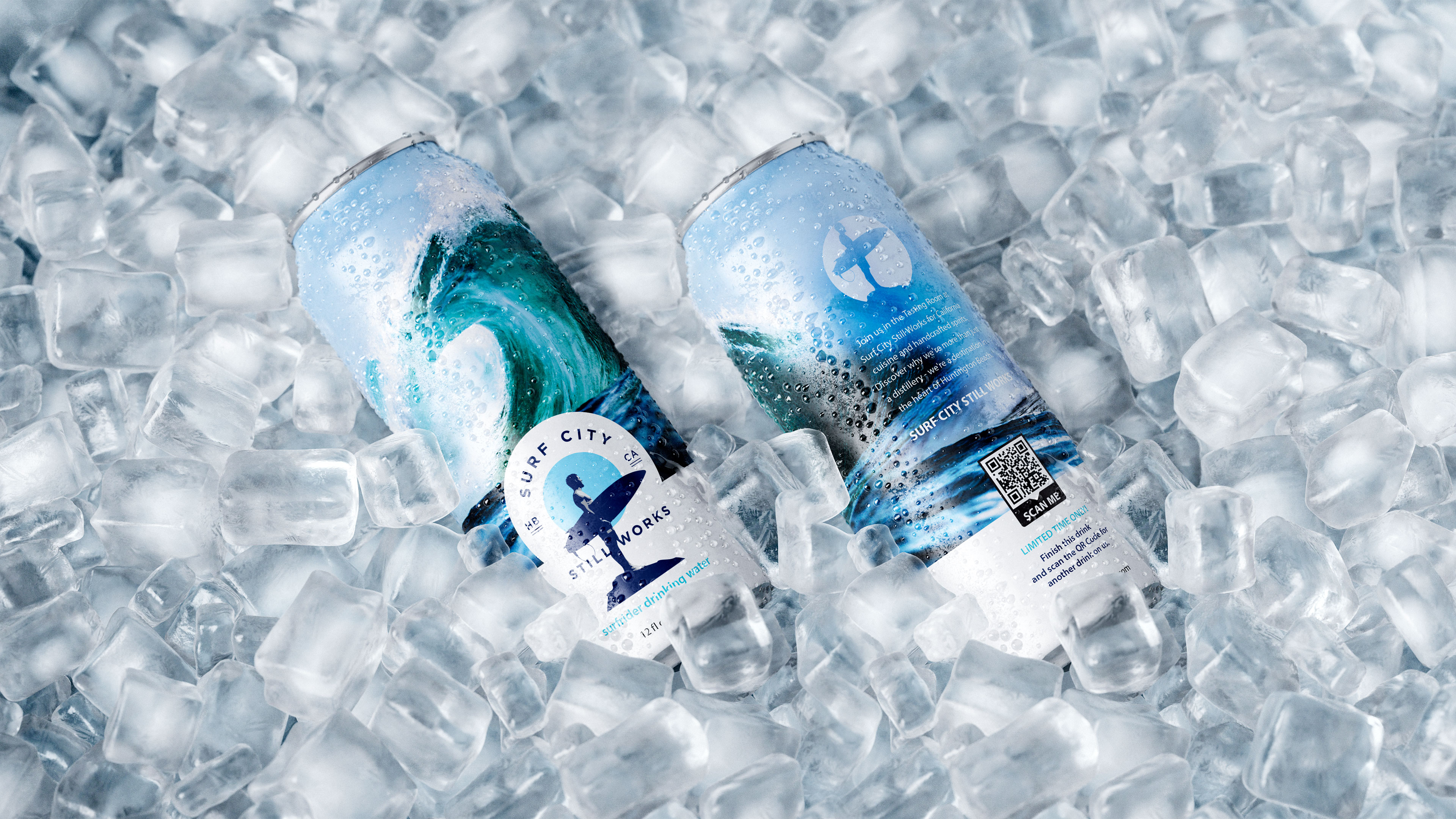 Surf City Still Works Canned Water Promotion