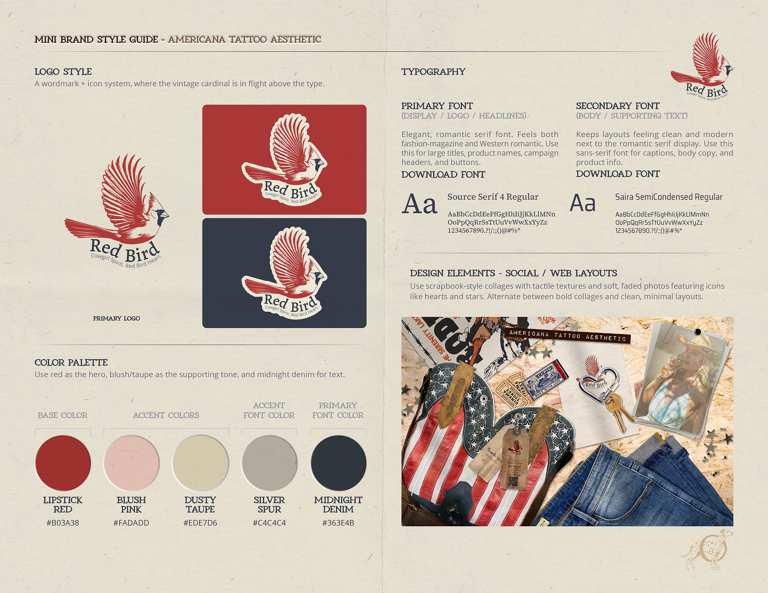 Red Bird Mini Brand Guidelines Front Page