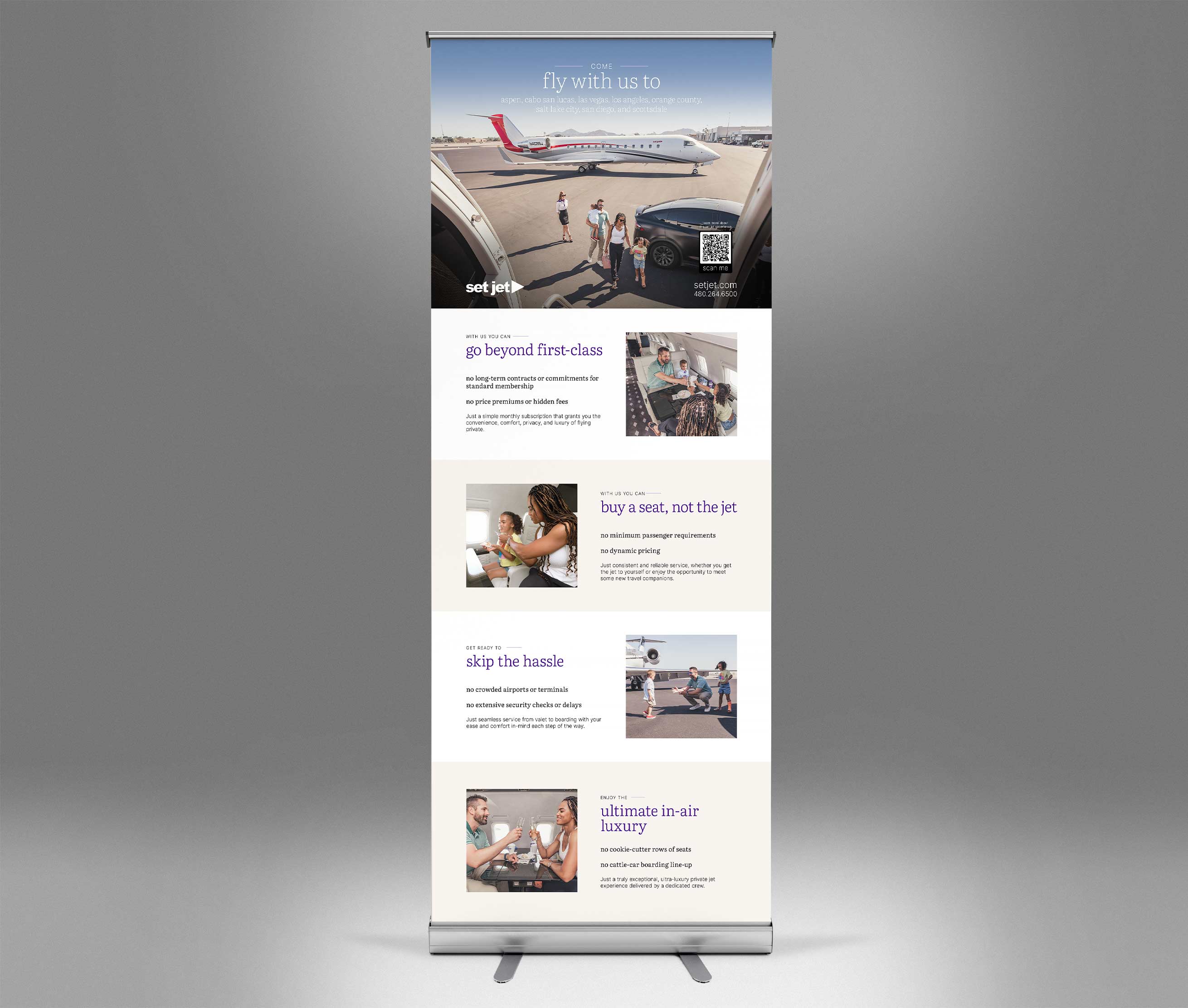 Set Jet Retractable Banner Stand