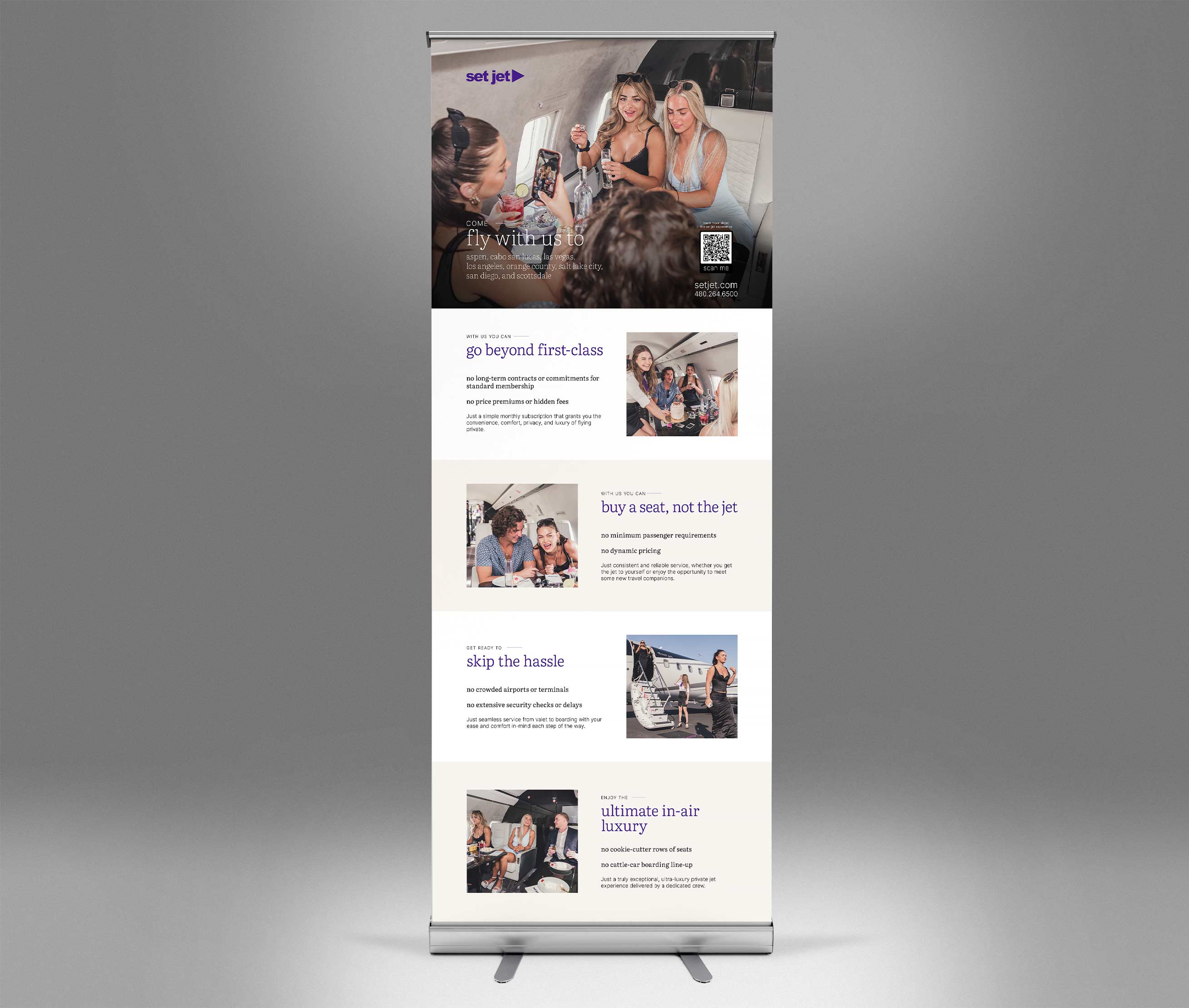 Set Jet Retractable Banner Stand