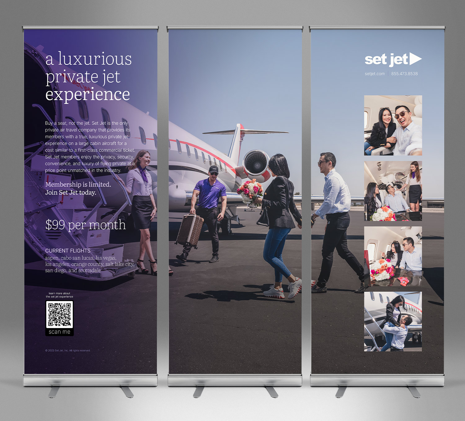 Set Jet Trade Show Materials