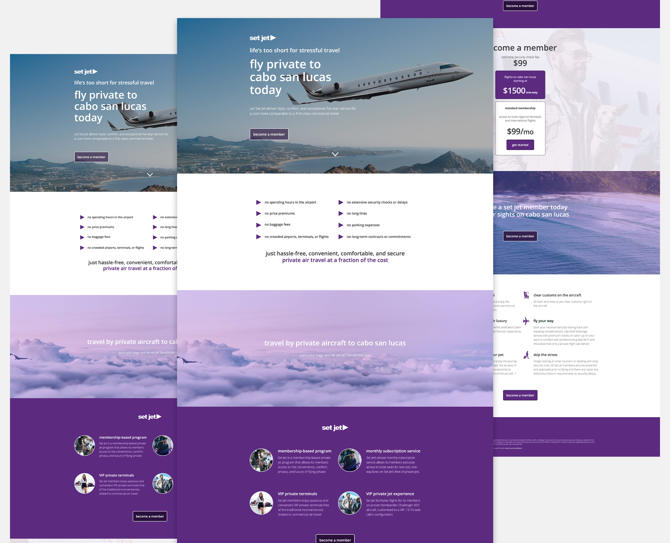 Set Jet Destination Landing Page Campaign