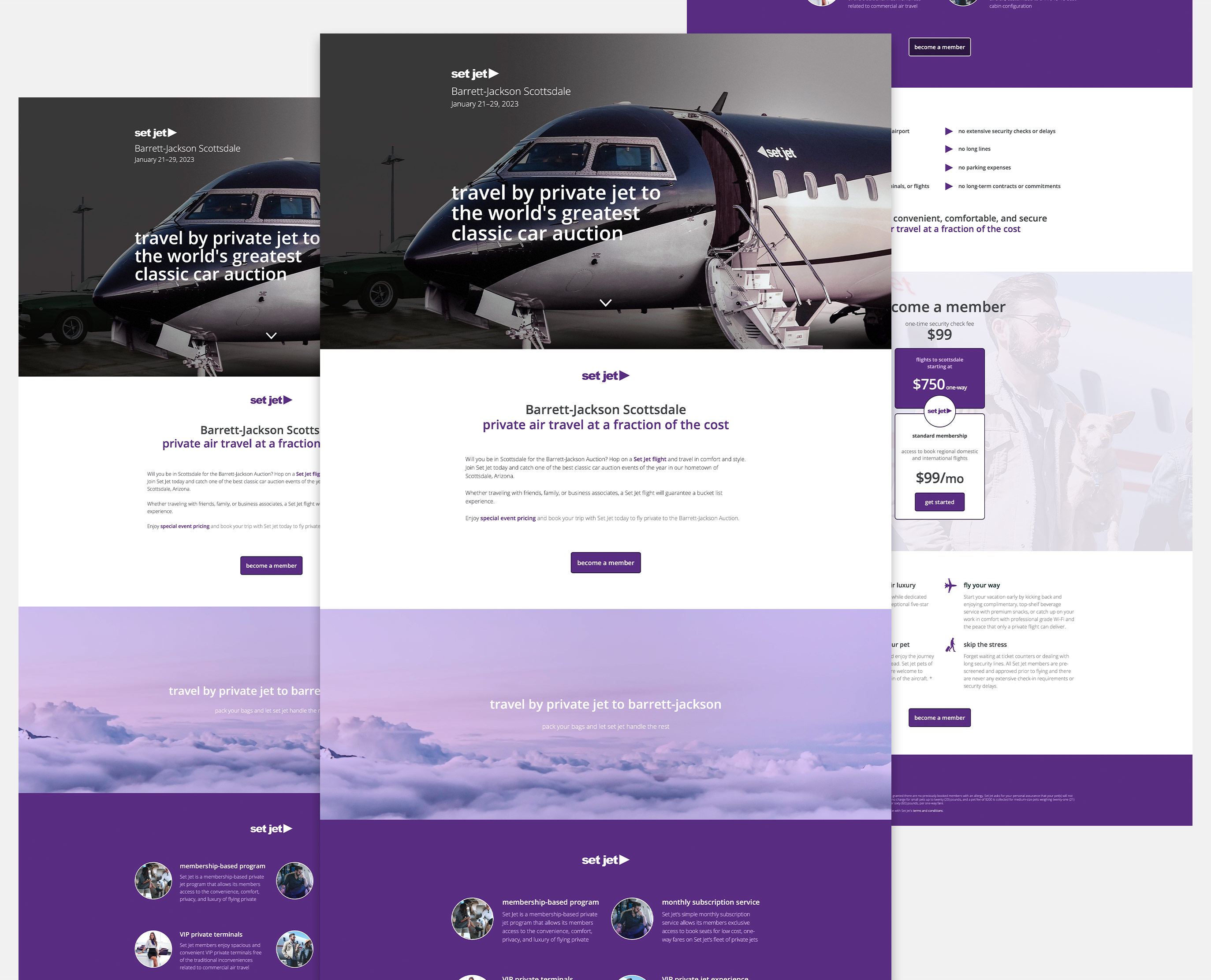 Set Jet Event Landing Page Campaign