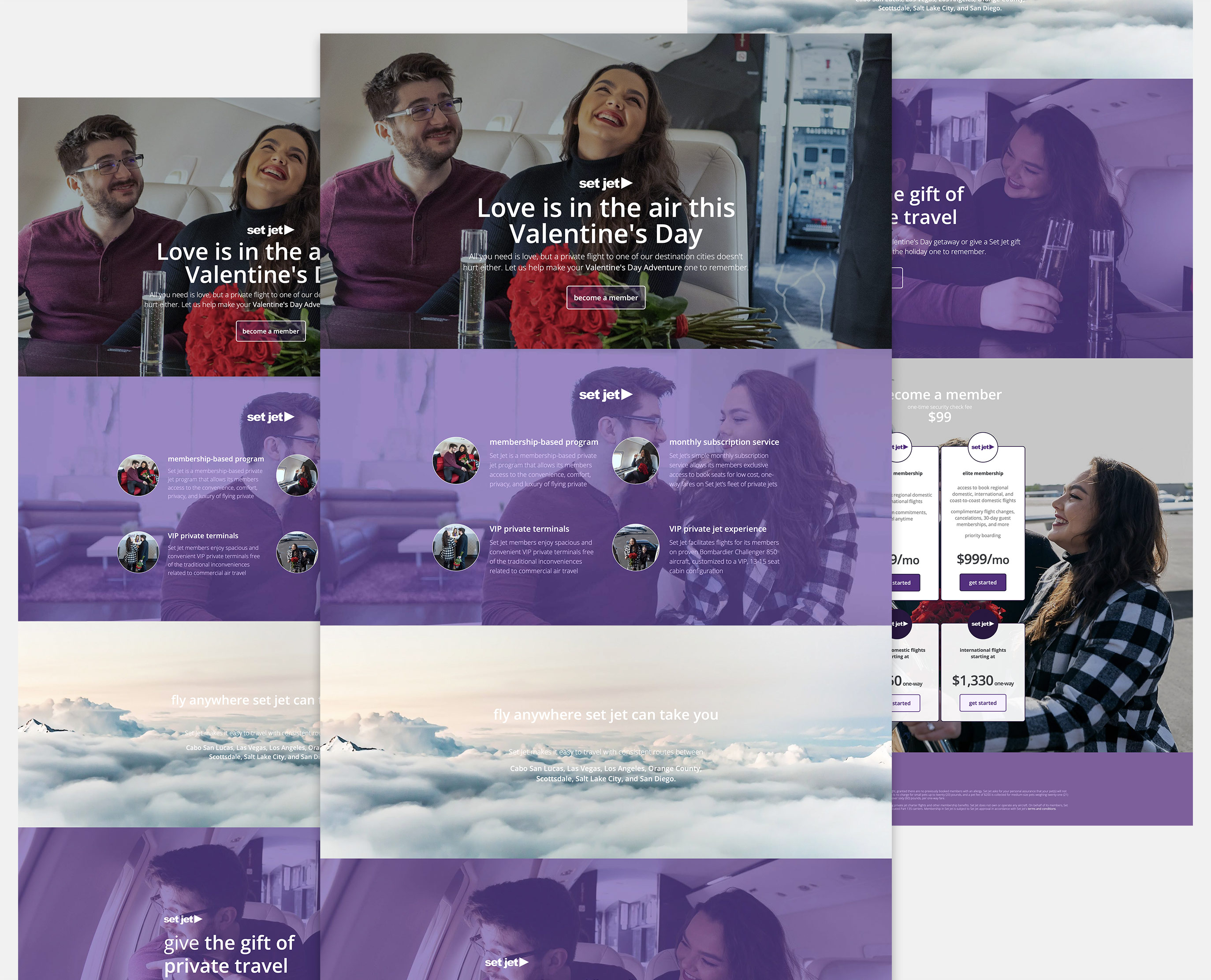 Set Jet Holiday Landing Page Campaign