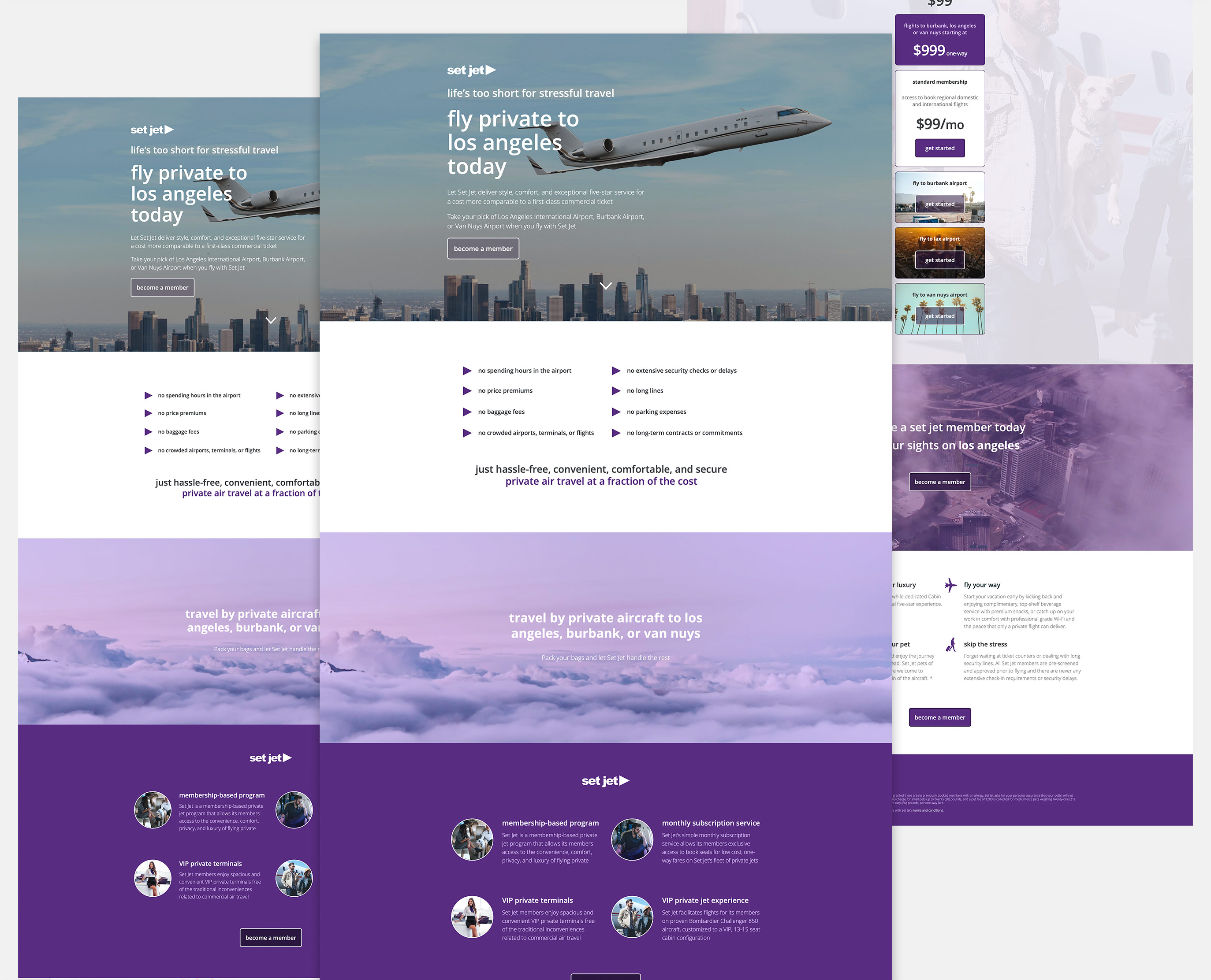 Set Jet Destination Landing Page Campaign