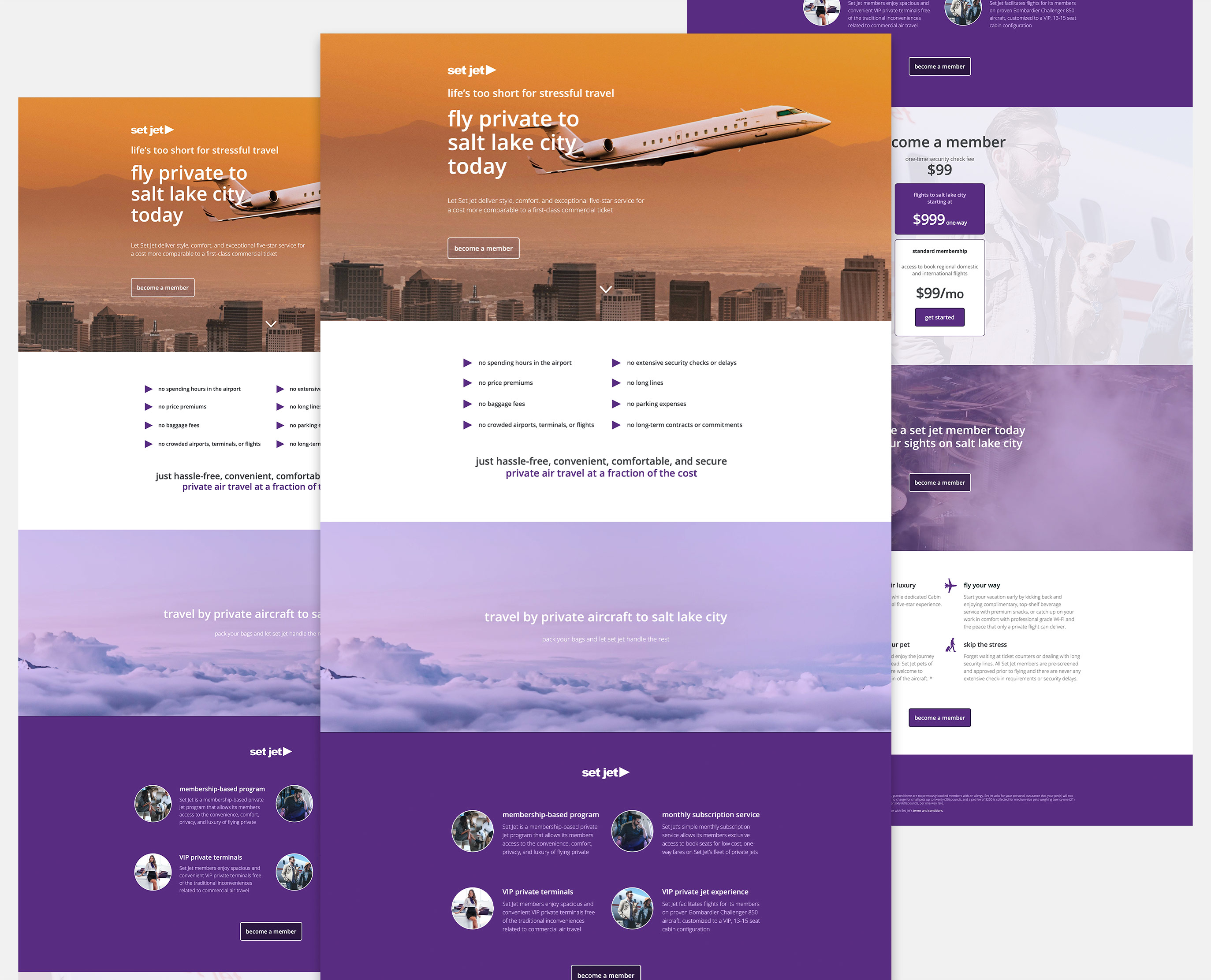 Set Jet Destination Landing Page Campaign
