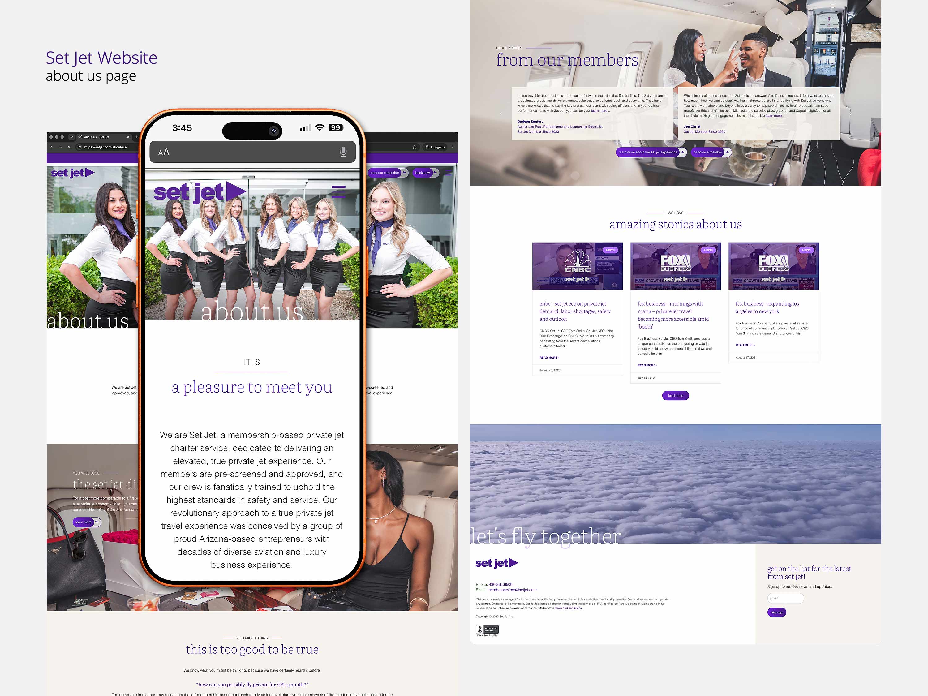 Set Jet about us page