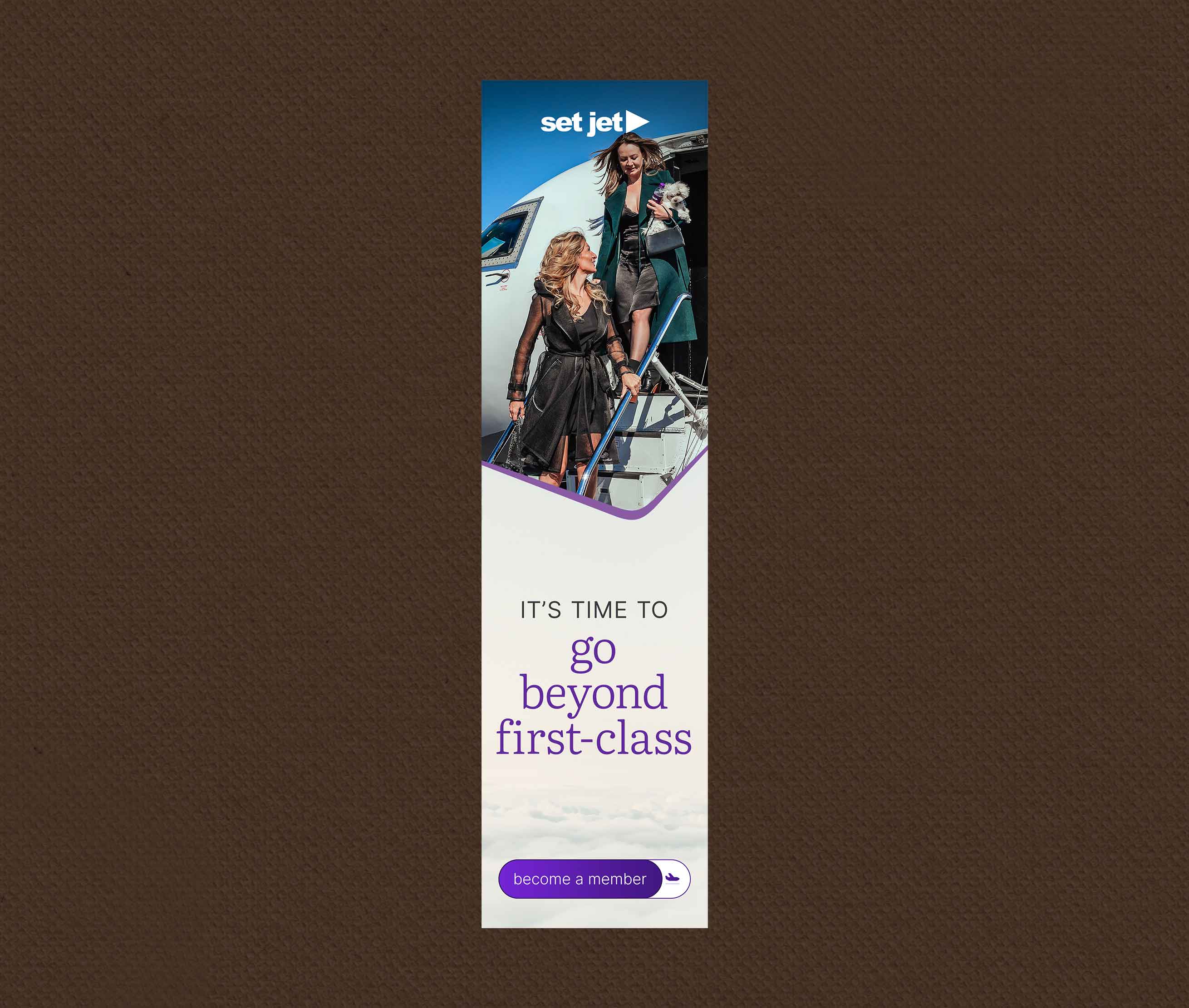 Set Jet Wide Skyscraper Google Display Ad
