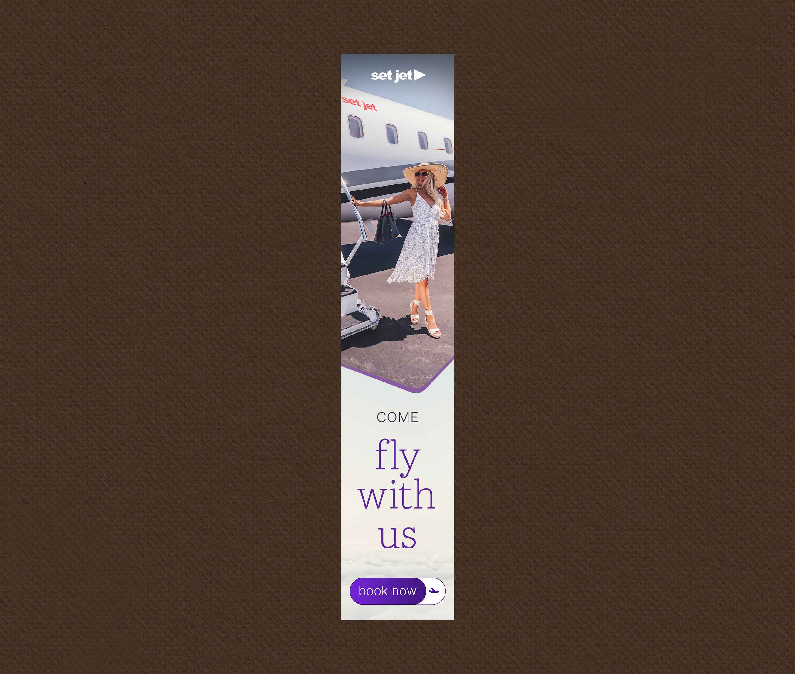 Set Jet Skyscraper Google Display Ad