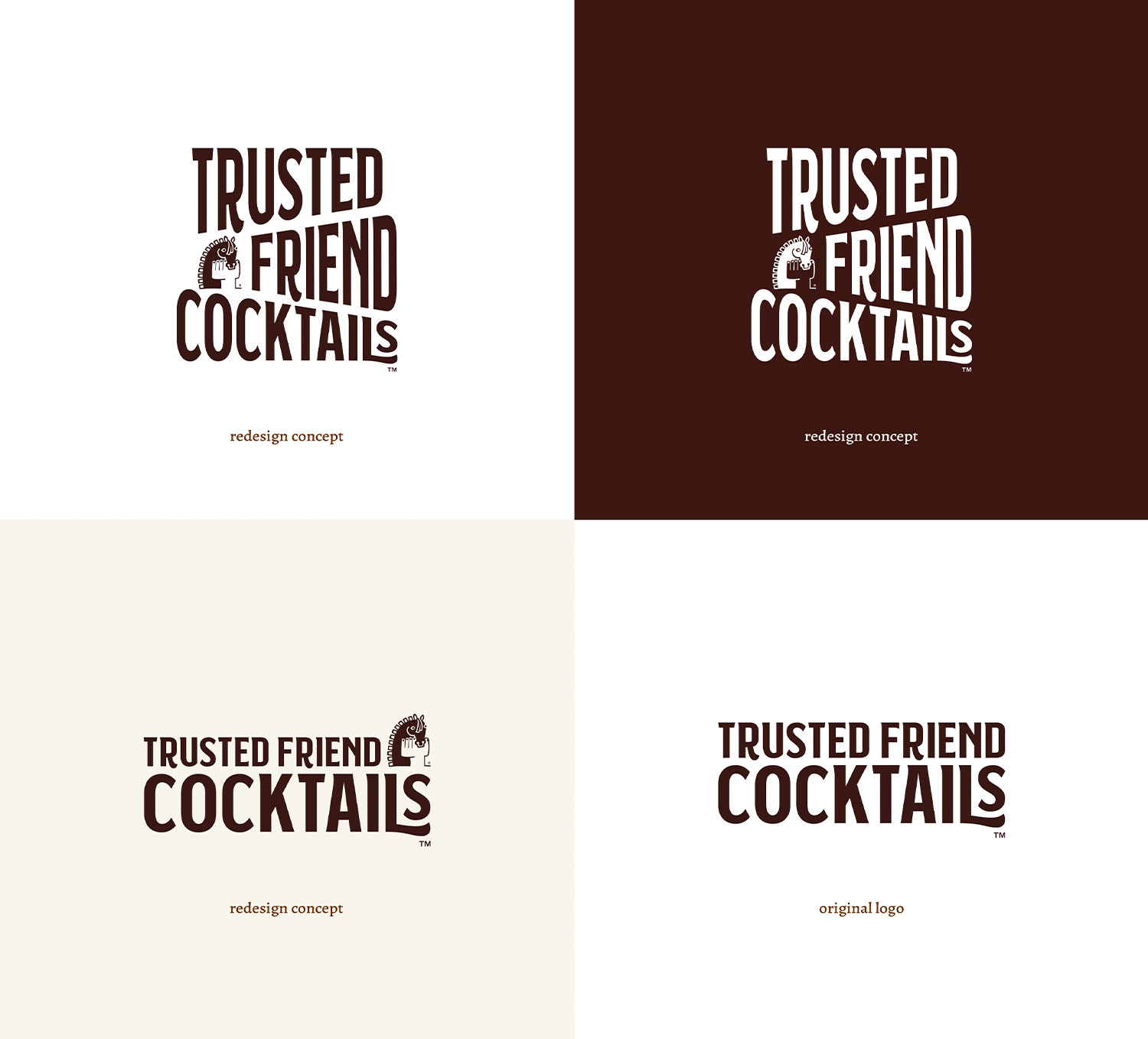 Trusted Friend Cocktails Logo Design