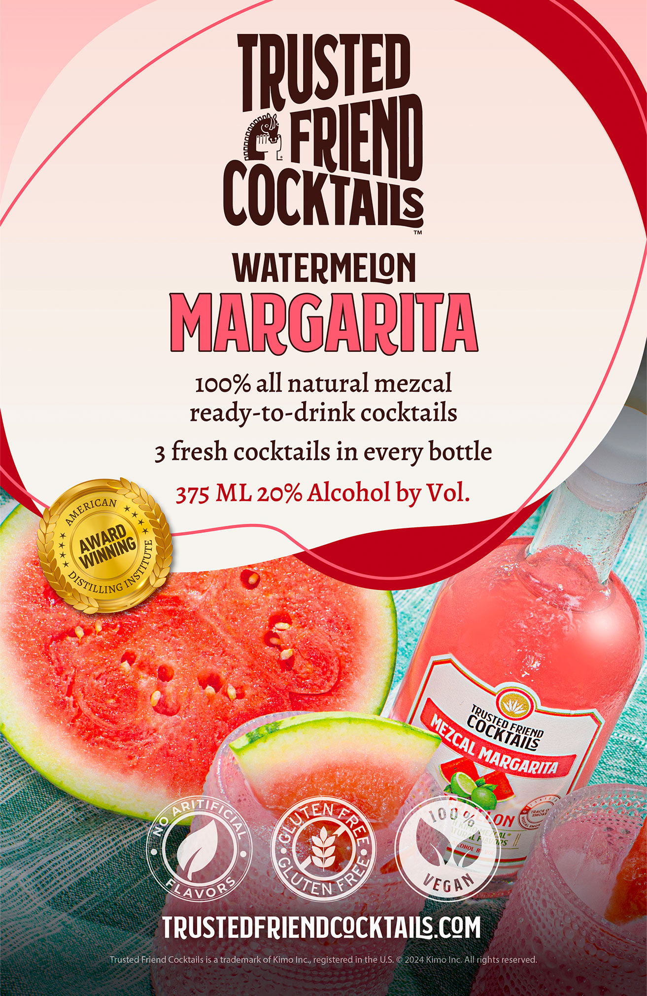 Trusted Friend Cocktails Watermelon Margarita Poster