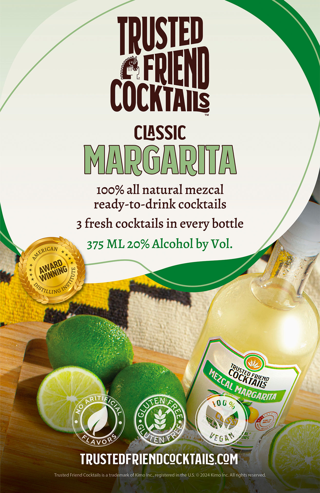 Trusted Friend Cocktails Classic Margarita Poster
