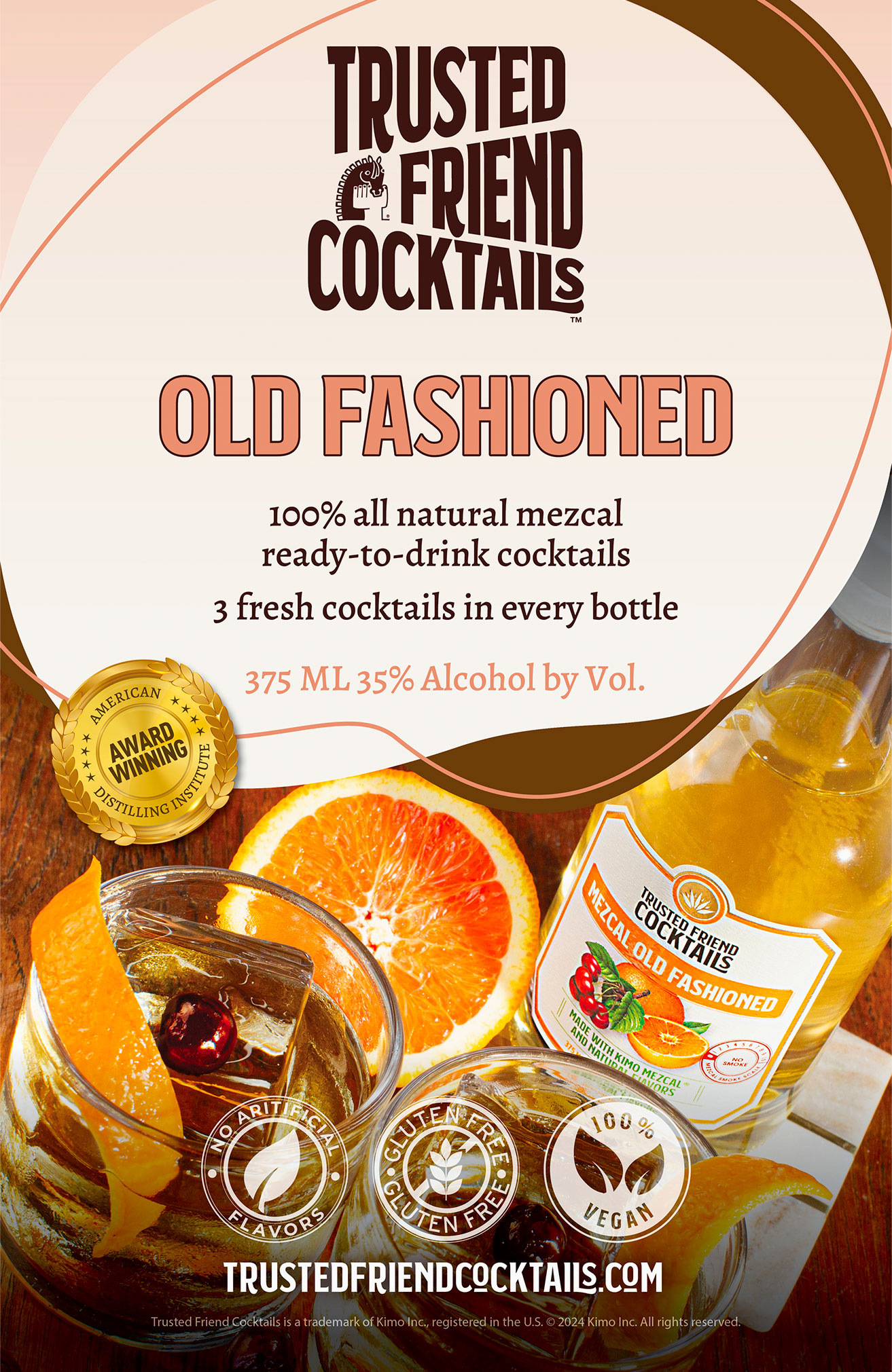 Trusted Friend Cocktails Old Fashioned Poster