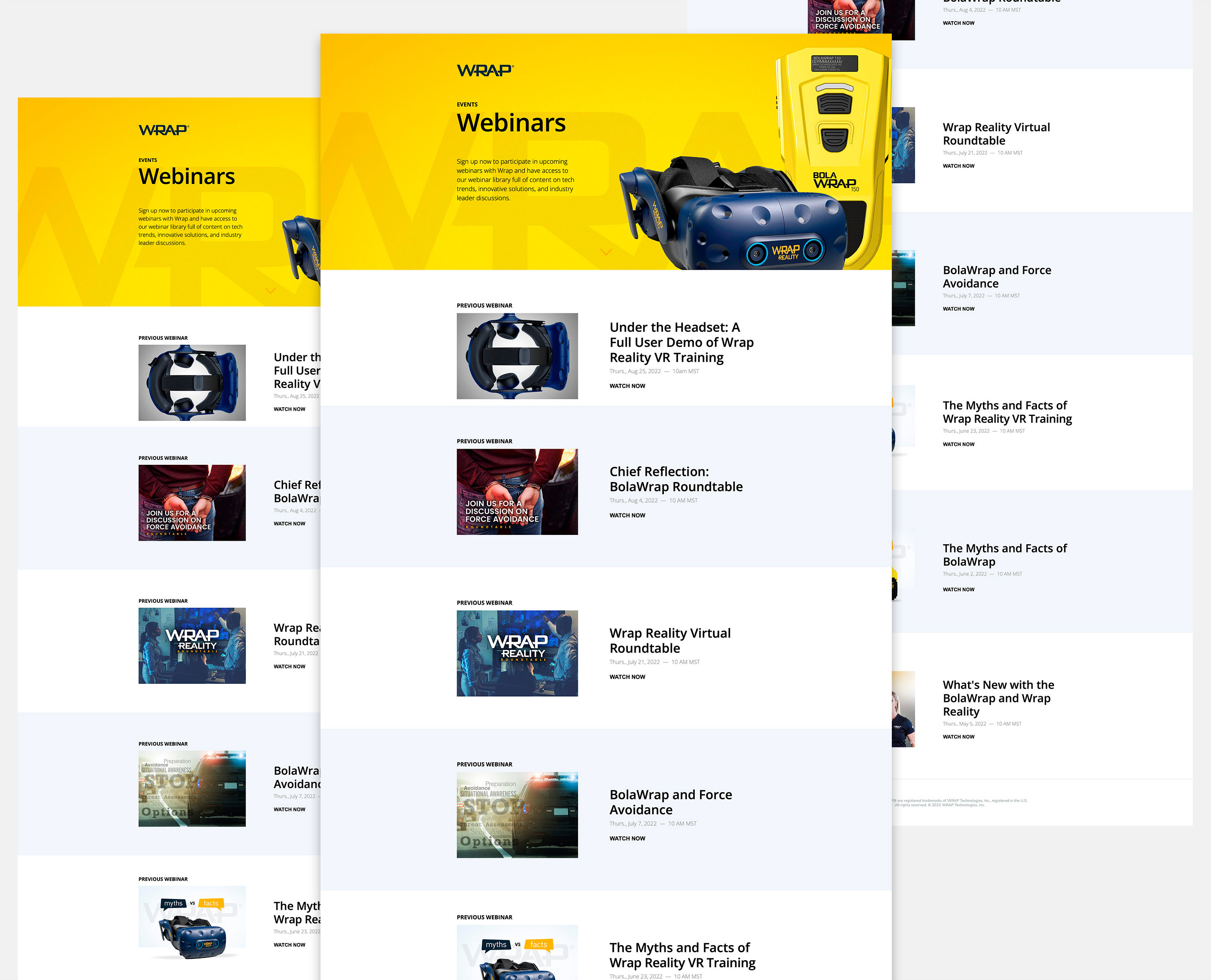 WRAP Webinars Events Landing Page Campaign